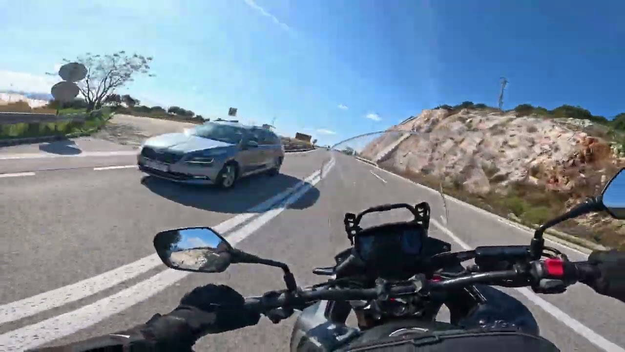 Honda CB500X RAW onboard sound on amazing coastal road