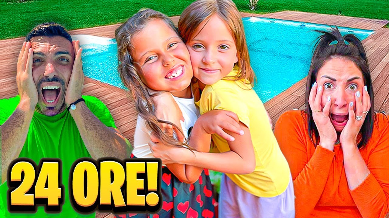 PASSIAMO 24 ORE CON I NOSTRI AMICI MAMMAGIULIA E FIGLIACHIARA IN PISCINA NELLA NOSTRA NUOVA CASA!