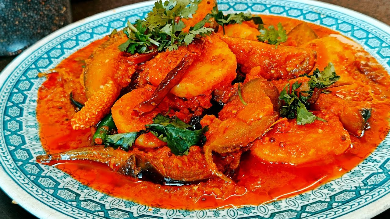 चटपटा😋 चटखारेदार आलू, बैंगन टमाटर का सालन |#vegetable# YouTube video #viral video