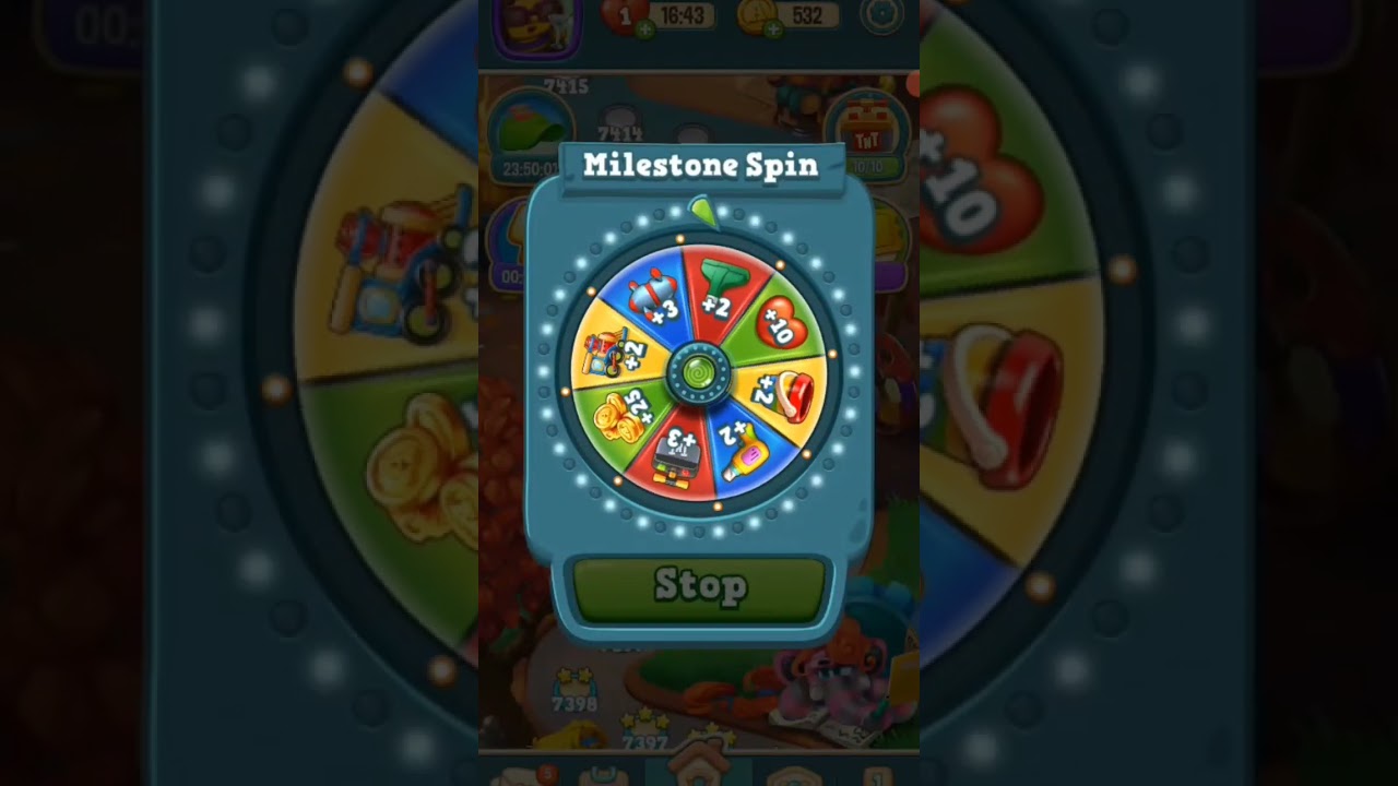 TOY BLAST Spinning Wheel Rewards #games #gameplay #gaming #gamergirl #gamerlife #gamer #puzzle