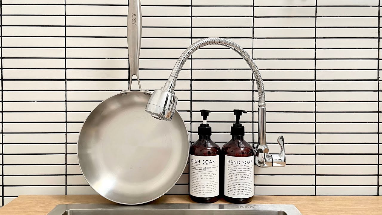 Tips Mencuci Alat Masak Stainless Steel | Membersihkan Wajan Berkerak | Pink Stuff