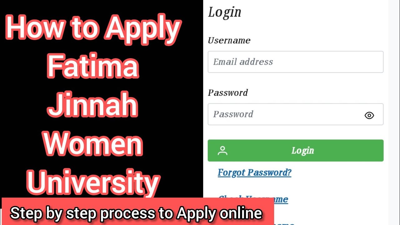 How to Apply Fatima Jinnah Women University Admission 2025 |  FJWU admission 2025