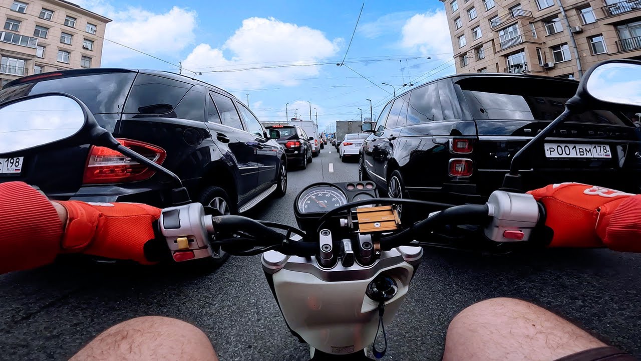 POV Yamaha VOX Через пробки за город  [4k]