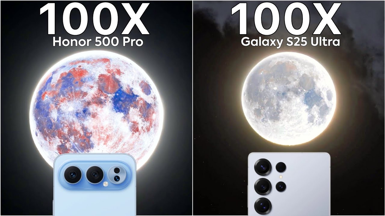 Сравнение тестов Honor 500 Pro и Samsung Galaxy S25 Ultra Live Zoom