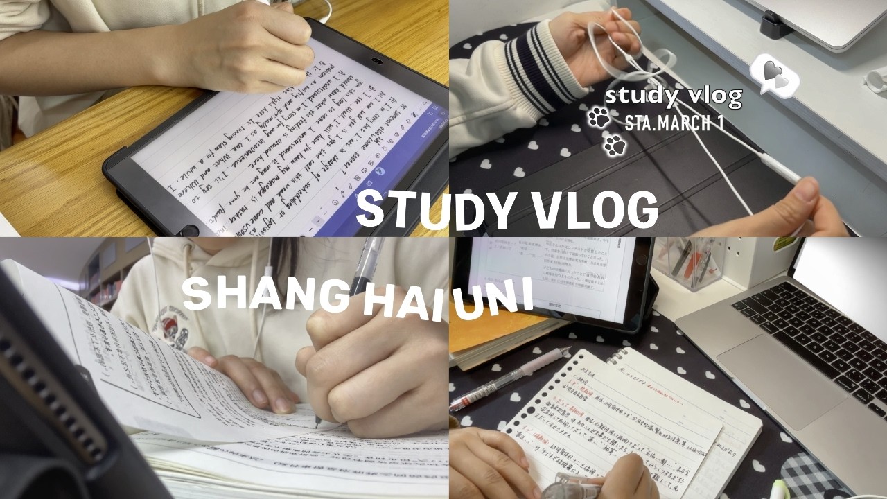 Study vlog:shanghai Uni life, leaning moment, studying in Library&dorm room