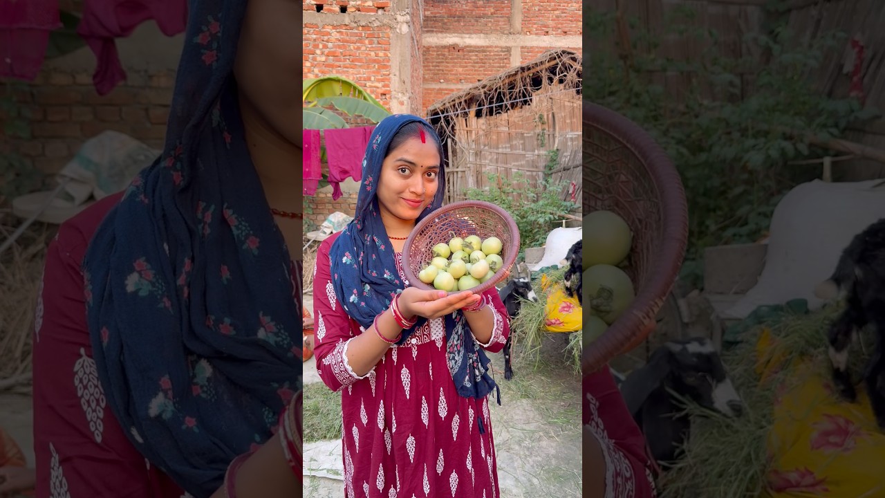 Aaj green tomato🍅 ki sabji banai 🤤 | #shorts #shortvideo #short