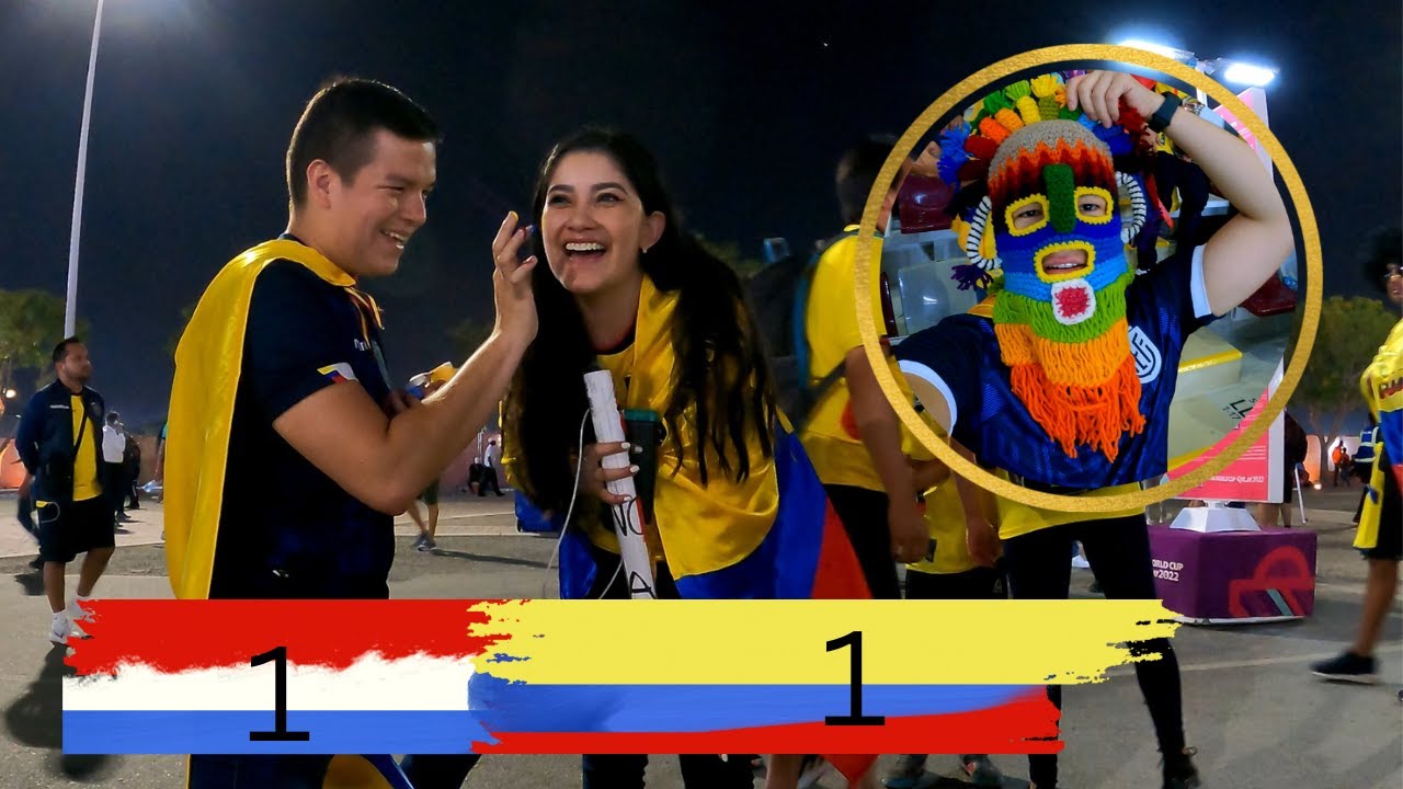 Reaccionando a 🇪🇨 vs. 🇳🇱 desde el estadio 🏟 | Pintándole la cara a ecuatorianos en la entrada