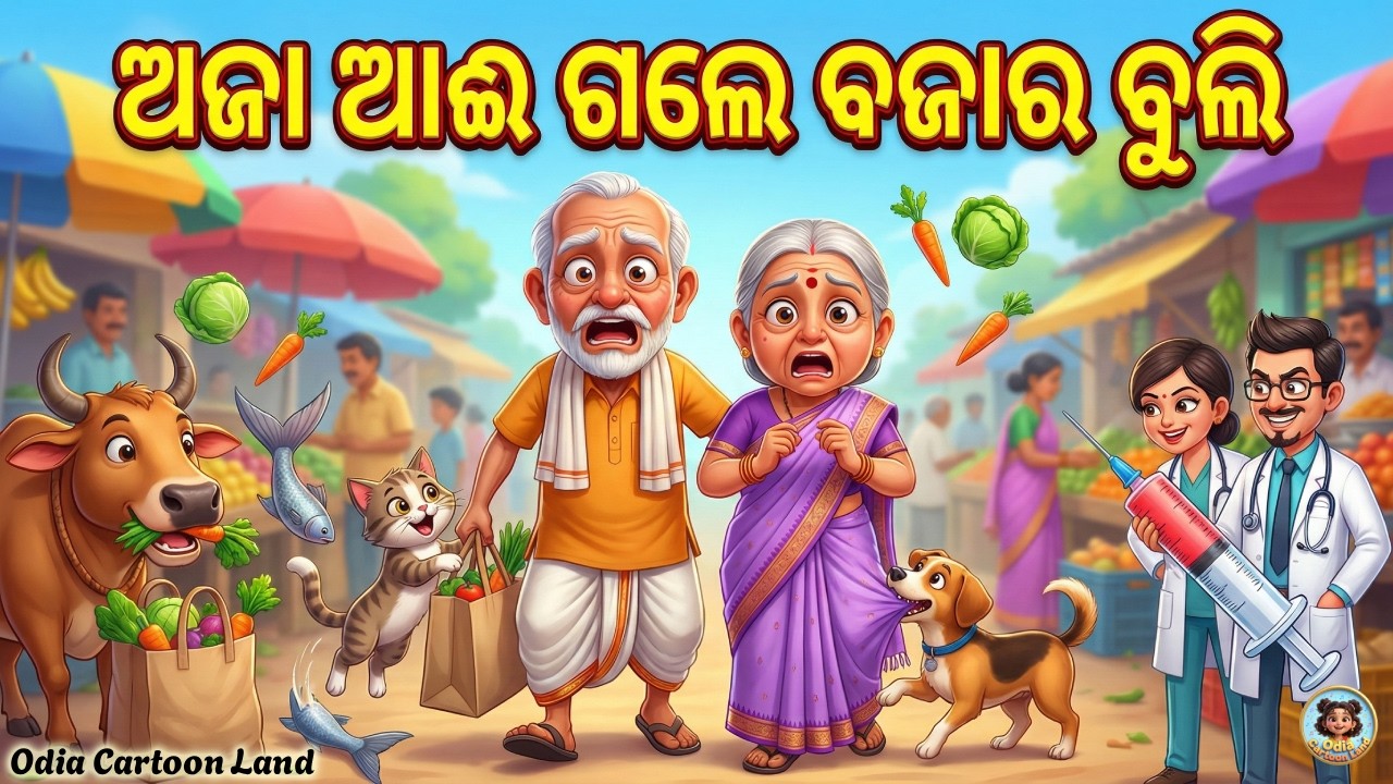 Aja Ai Gale Bajara Buli | Odia Song Cartoon Video | ଅଜା ଆଈ ଗଲେ ବଜାର ବୁଲି
