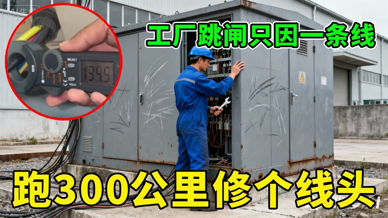 跑了300公里来修电路，结果就修了个线头？工厂不停跳闸就只因为这条线？【城阳电工电路】