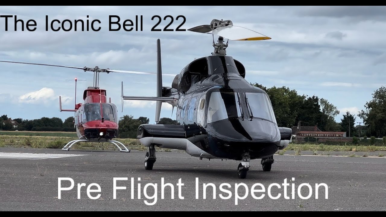 The Iconic Bell 222 Helicopter (origins of Airwolf) Pre-flight Inspection