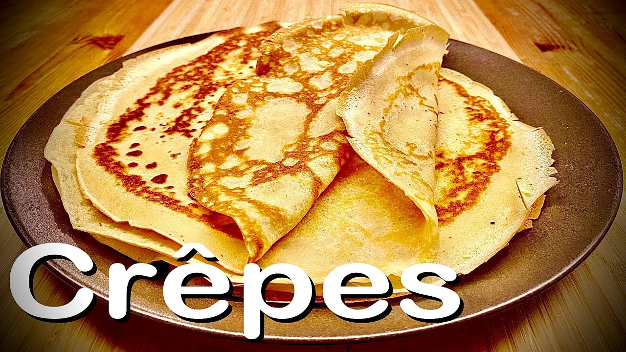 süße Crêpes selber machen schnelles Crêpe Teig Rezept nur 6 Zutaten  🥞