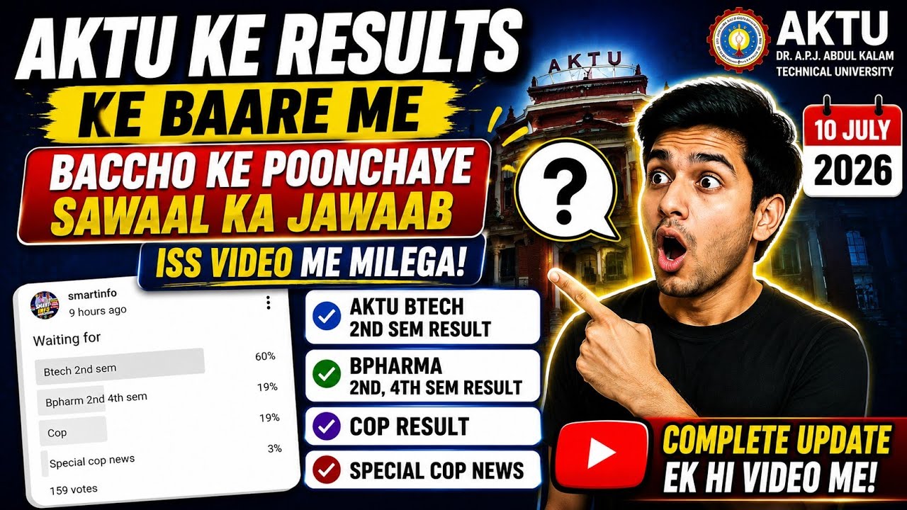 AKTU B.Tech 2nd Sem Result / B.Tech, B.Pharma / AKTU Even Sem Result 2026 / B.Pharma 4th Sem Resu...