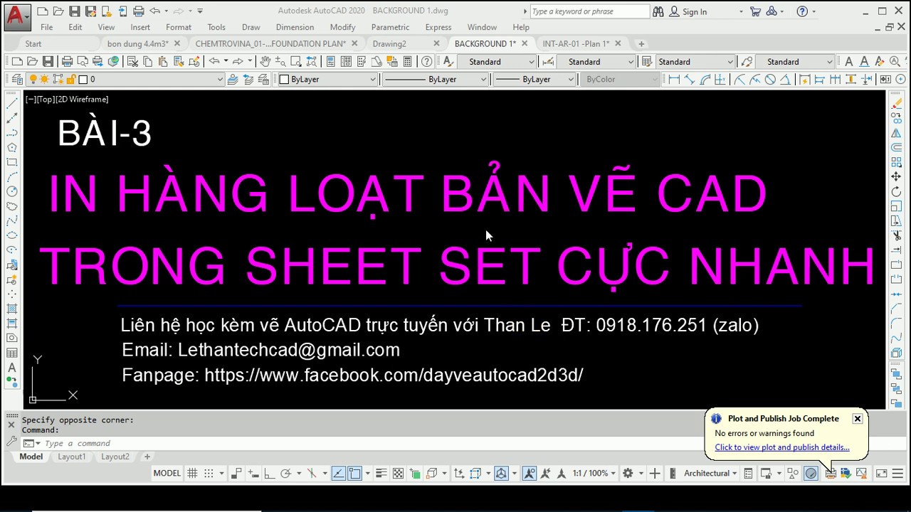 Hướng dẫn in xuất h&agrave;ng loạt bản vẽ AutoCAD trong Sheet set manager cực nhanh