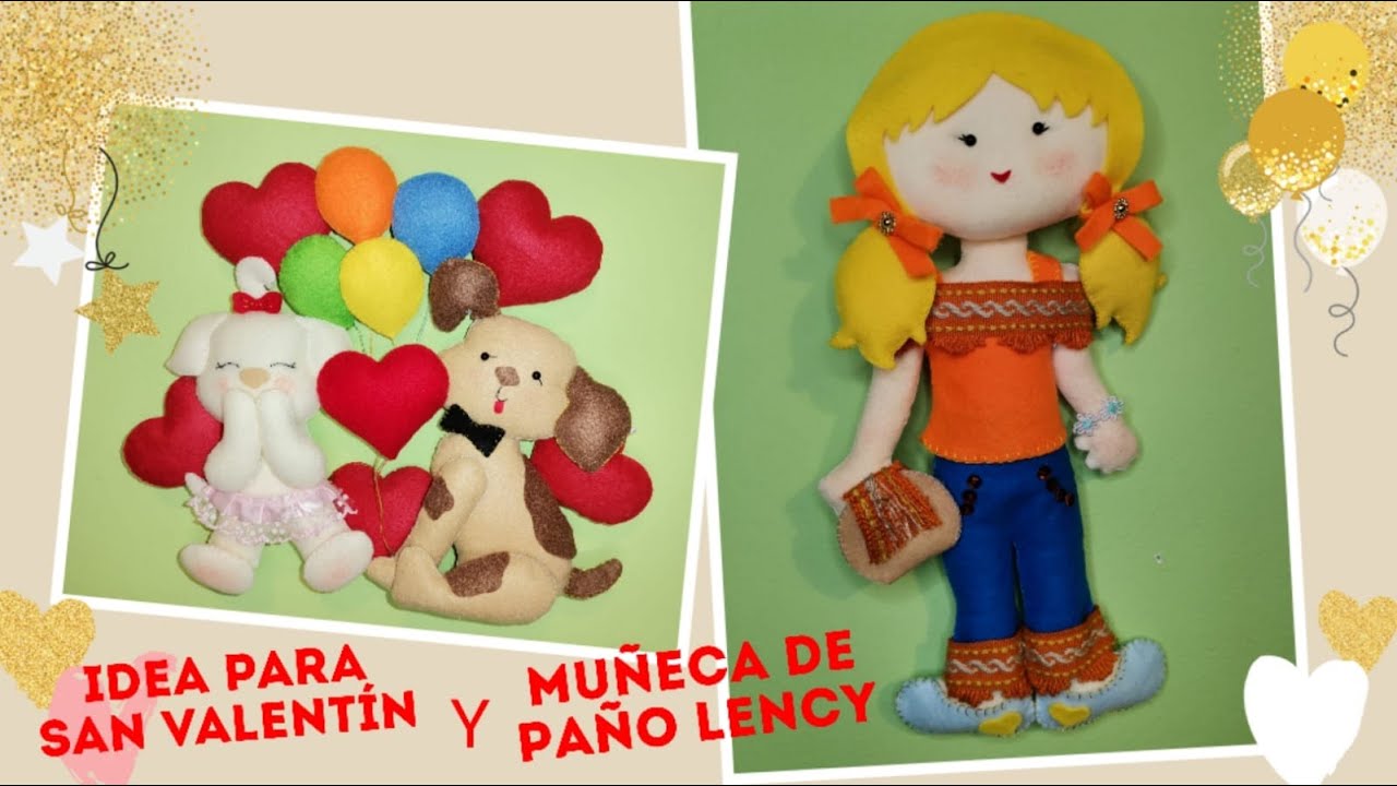 Mu&ntilde;eco para San Valent&iacute;n ❤ y Mu&ntilde;eca de pa&ntilde;o lency 👧🏼