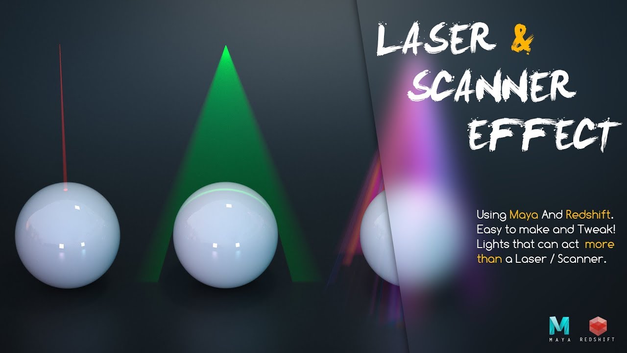 Redshift For Maya : Laser & Scanner Effect using physical light