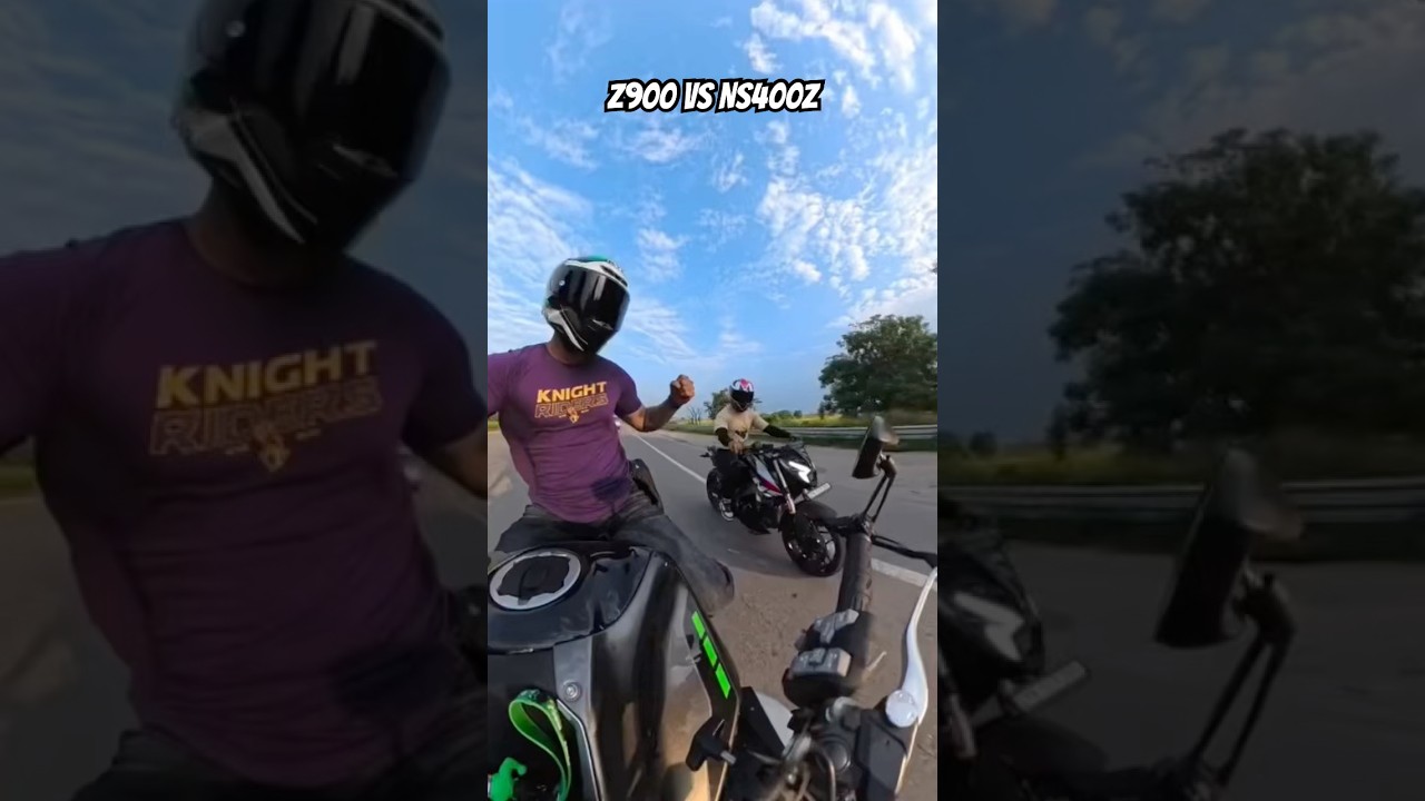 Z900 vs NS 400z |#kawasaki #kawasakiz900 #bajaj #youtybeshorts
