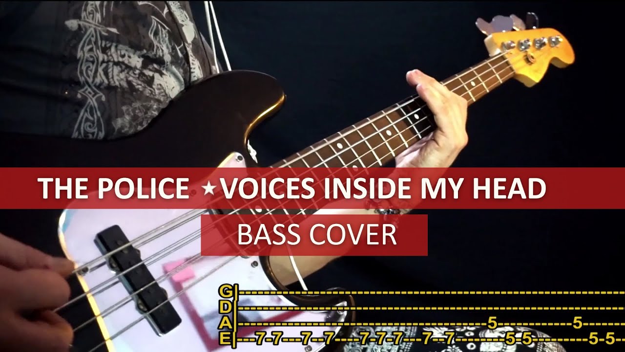The Police - Voices inside my head / bass cover / playalong with TAB