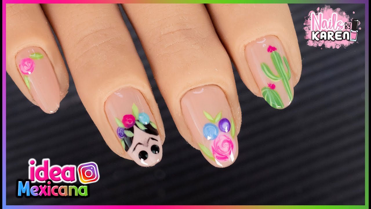 RECREANDO UÑAS Mexicanas CORTAS | NailsByKaren