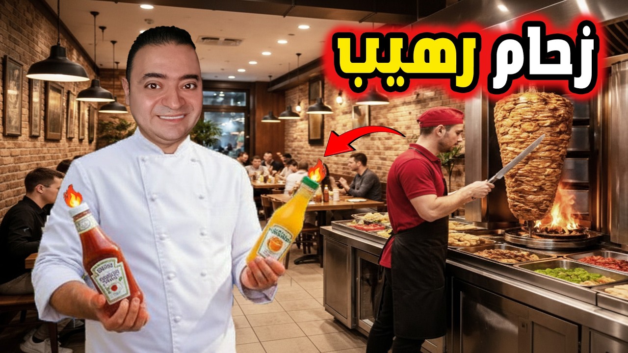 محاكي الشاورما #3 : سر الكاتشب والبرتقال .. زحام رهيب في مطعمي ! 🍊🔥😱