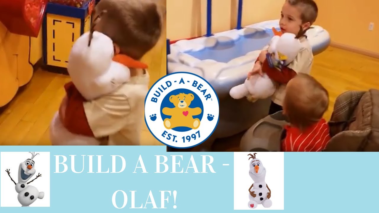Five Year Old Makes First Toy At Build-A-Bear Workshop: Olaf The Snowman