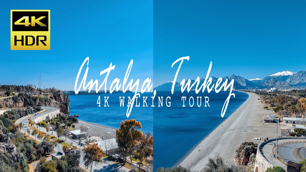 Explore Konyaaltı Beach & Park, Antalya | 4K HDR Walking Tour 🇹🇷