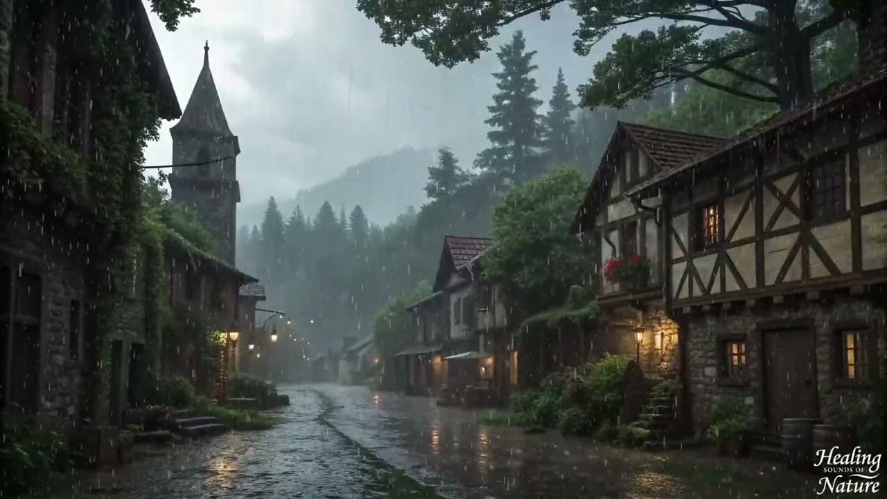 Timeless Rain in an Ancient City | Wysteria Medieval Ambience
