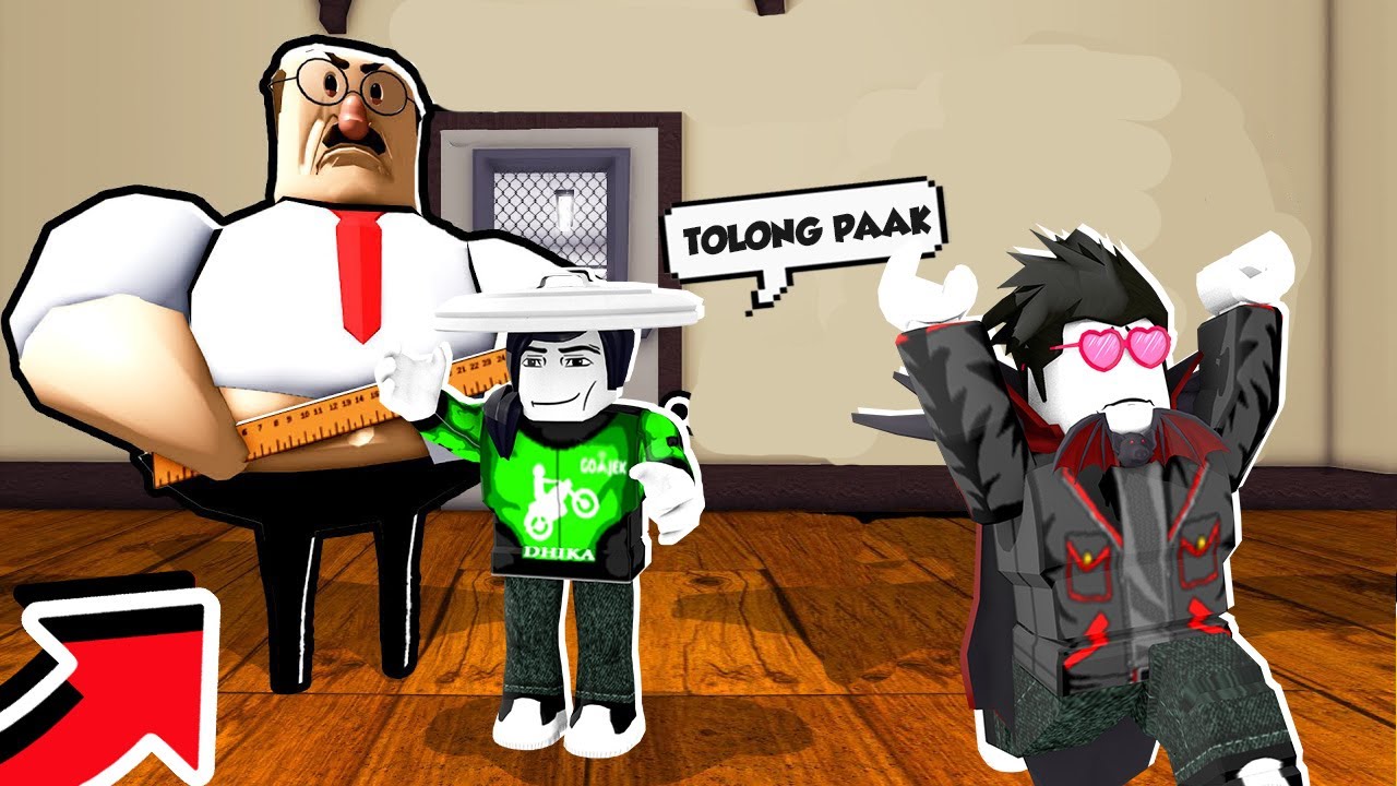 KABUR DARI GURU GENDUT GALAK DI SEKOLAH ROBLOX!!!