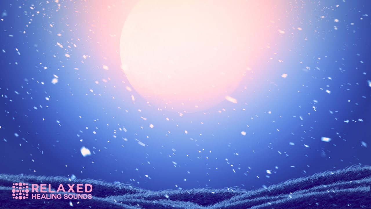 Experience Winter Moonlight Snowfall with Ambient Piano and Cello Music, Snow & Howling Wind ~ 10hrs