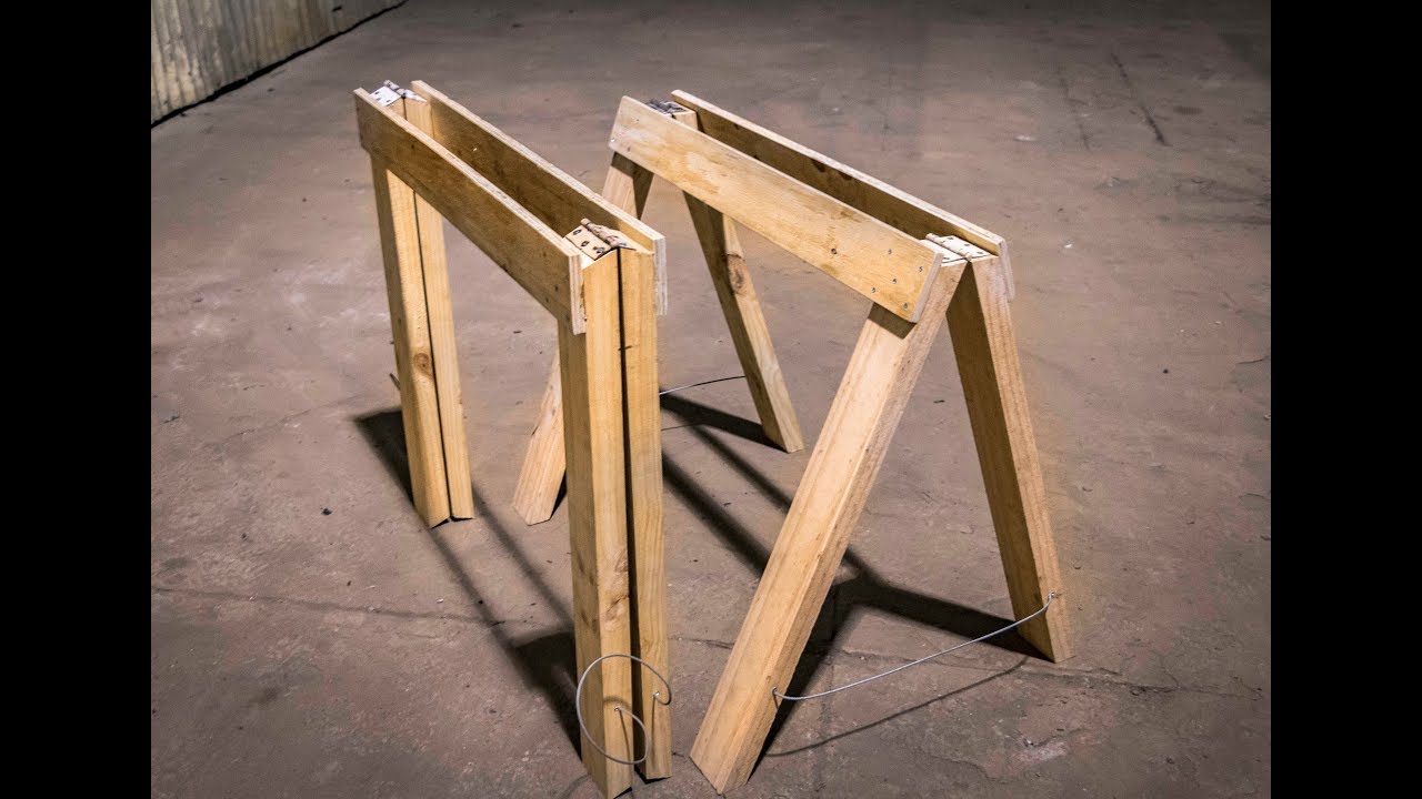 Cómo Hacer Caballetes Plegables De Madera MUY RESISTENTES
