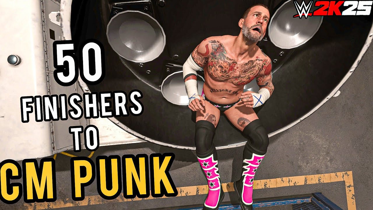 50 добивающих приемов против CM Punk в WWE 2K25 !!!