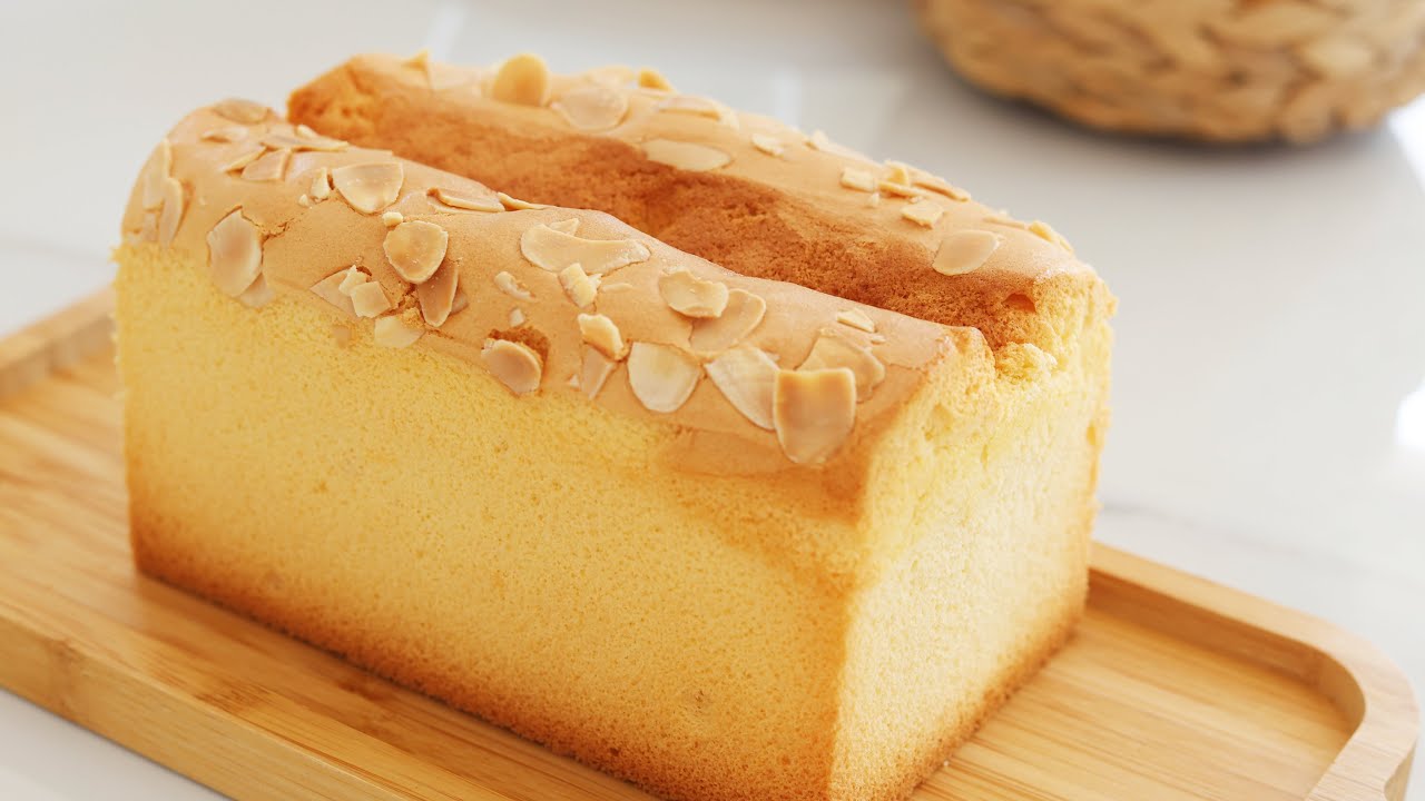 超令人上瘾的原味金枕蛋糕，口感比戚风蛋糕更细腻松软 ｜ A must-try Chiffon Loaf Cake, irresistibly soft and fluffy