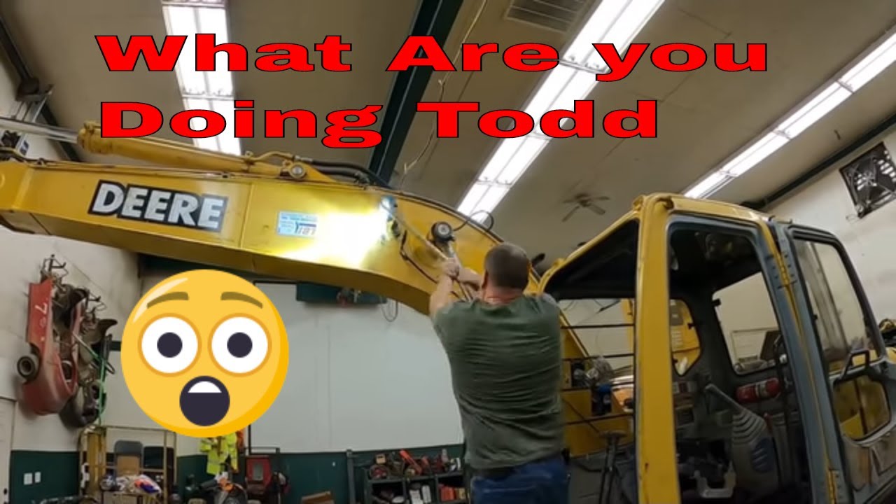 The Volvo and the John Deere 120 are both broken down in the shop not good
