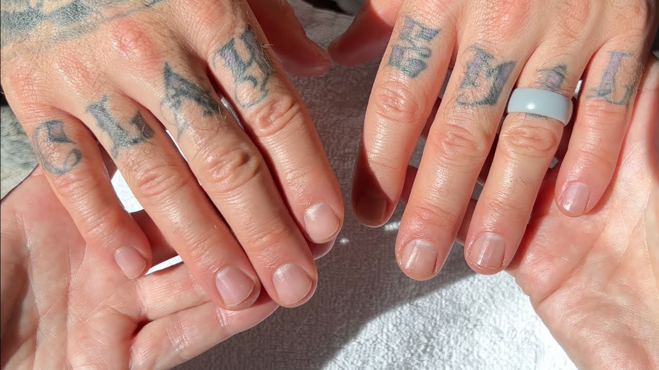Pro nail technician does relaxing manicure at home using simple tools.