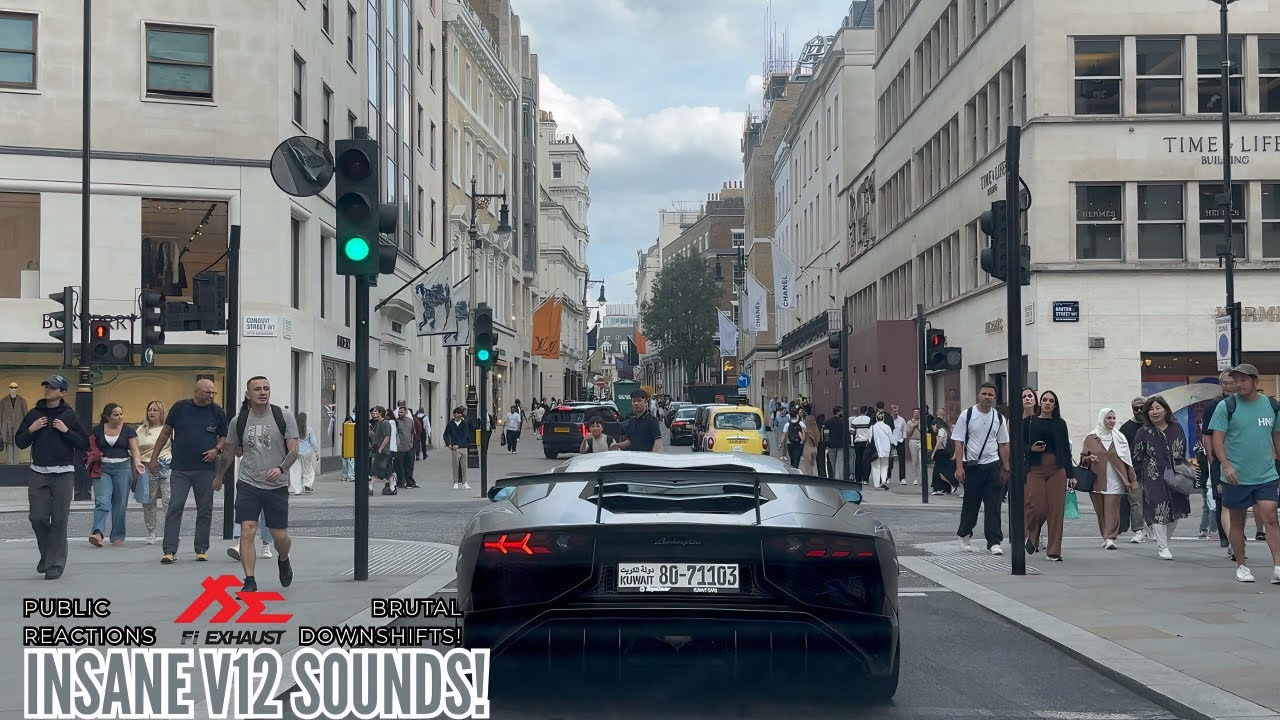 ANGRY *Fi Exhaust* Lamborghini Aventador SV DESTROYS London Streets! INSANE V12 SOUNDS & REACTIONS!