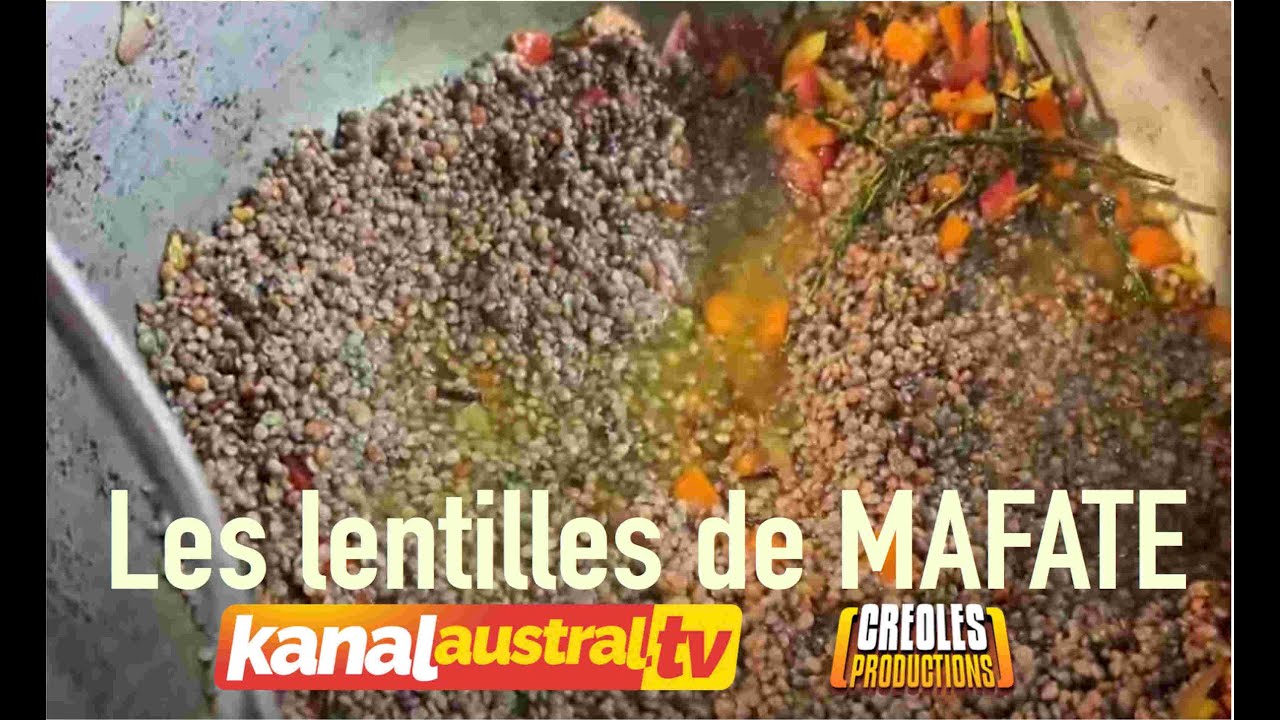 Lentilles de MAFATE- Mafé de porc- Carry poisson rouge c'est sur kanal austral.tv cette semaine.