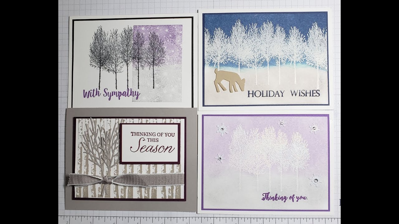 Winter Woods Glycerin Backgrounds Stampin' Up!