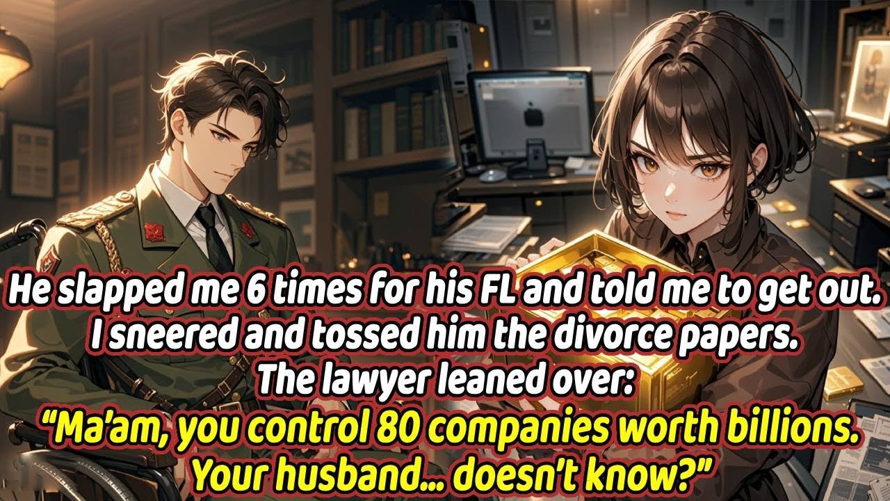 He slapped me 6 times for his FL and told me to get out.I sneered and tossed him the divorce paper.