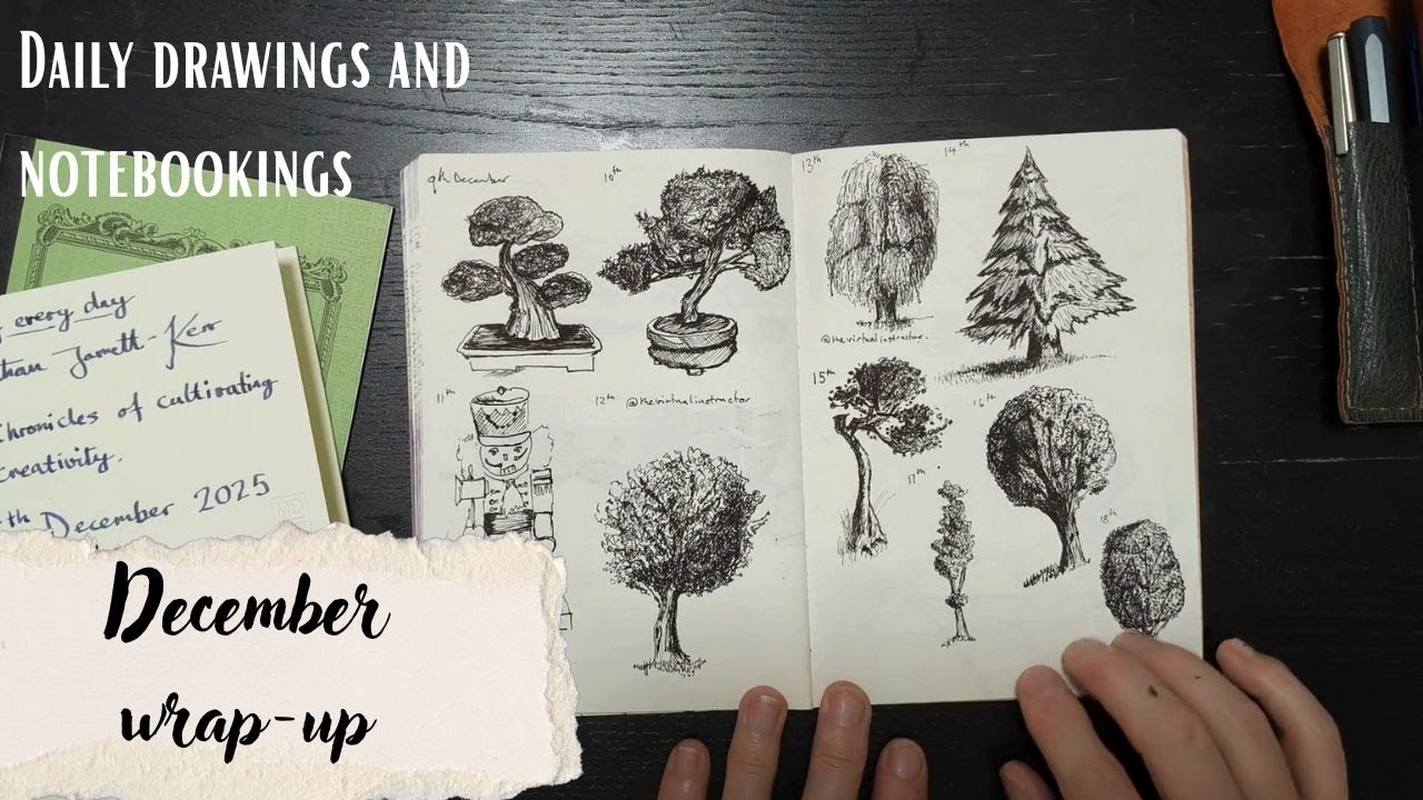 December Wrap up Daily Drawings and the Months go to Stationary
