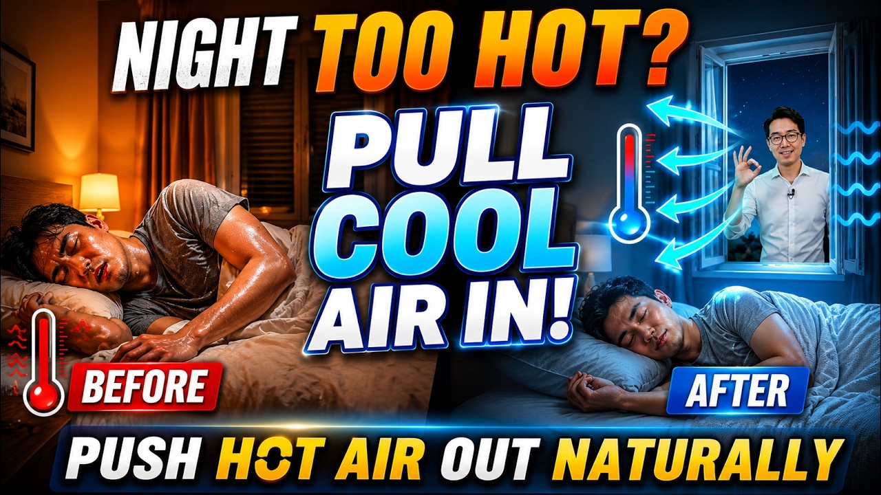 Night Ventilation Hack: Pull Cool Air In & Push Hot Air Out Naturally for a Cooler Home