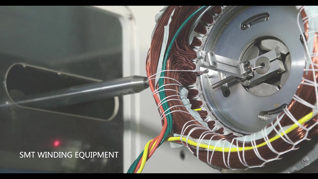 Automatic Industrial Big Wlectric Motor Stator Coil Lacing Machine -Working
