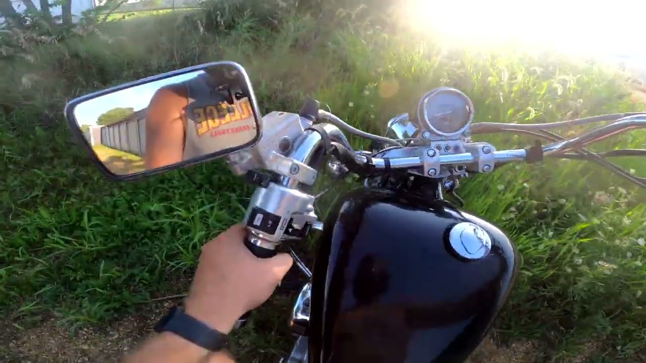 A little off-roading on my 1995 Honda Shadow 1100 to see some Trains!