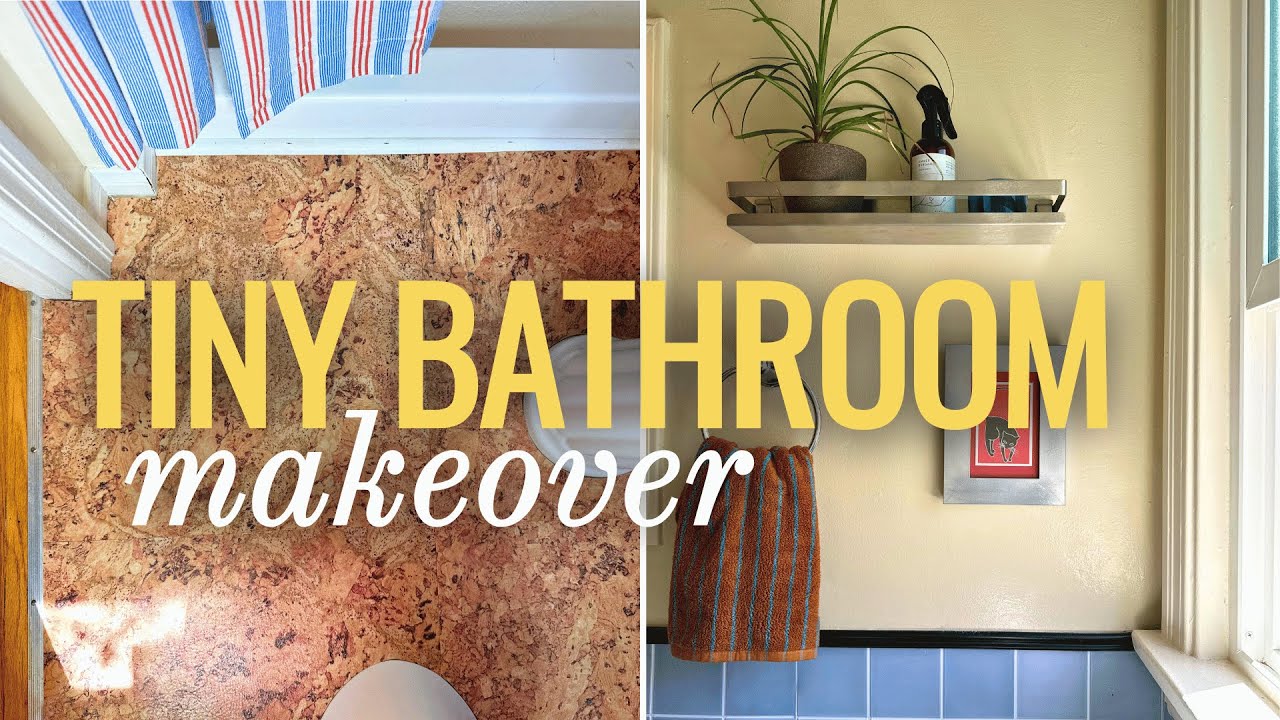 18 SQ FT Builder-Grade Bathroom Makeover ✨🛀  EASY DIY Renter Friendly Ideas!