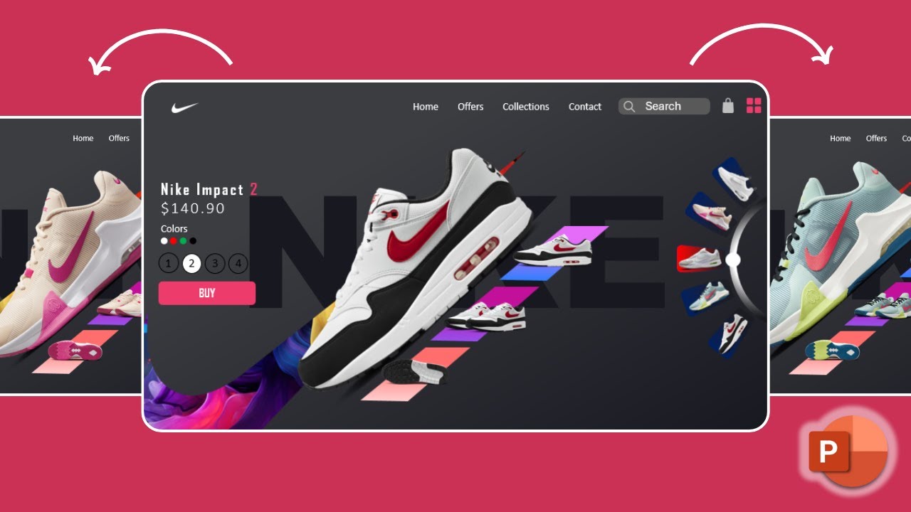 Powerpoint Nike Design for Beginners | 3D Morph Interactive Nike Shoes Presentation Design #tutorial