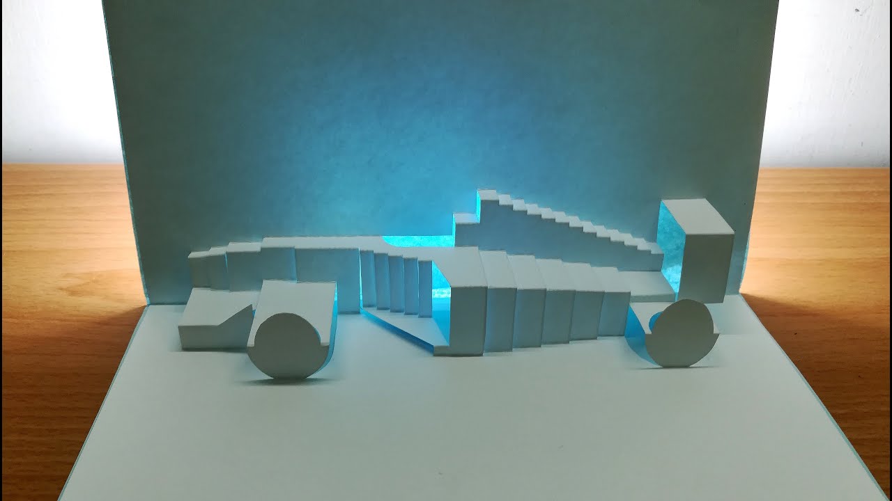 3d Formula One｜F1 pop up card｜F1 paper art｜kirigami｜origami architecture｜3d一級方程式賽車