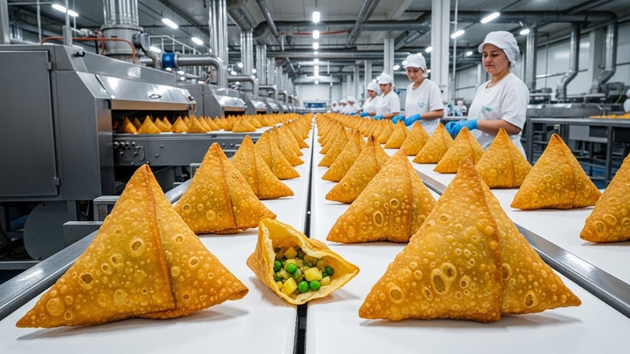 How Crispy Samosas Are Mass-Produced | Inside a Modern Samosa Factory