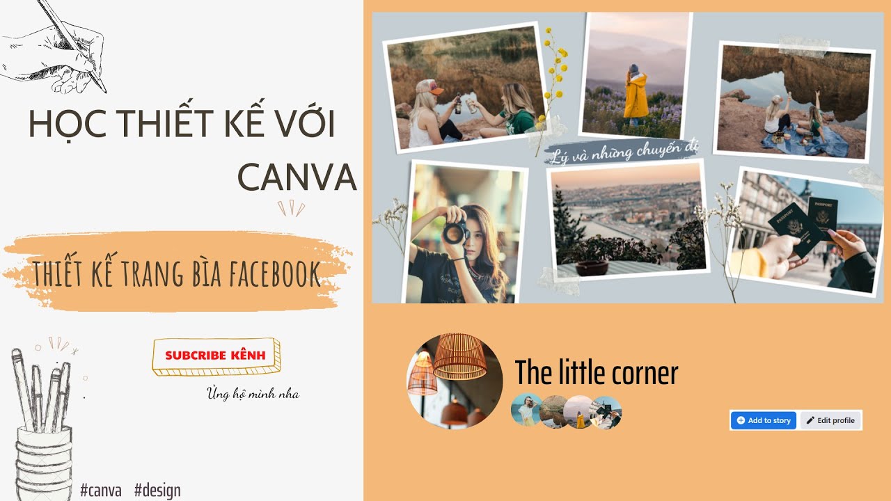 Tự Học Canva | #2 Thiết kế ảnh bìa facebook bằng Canva trong 5 phút || 2022