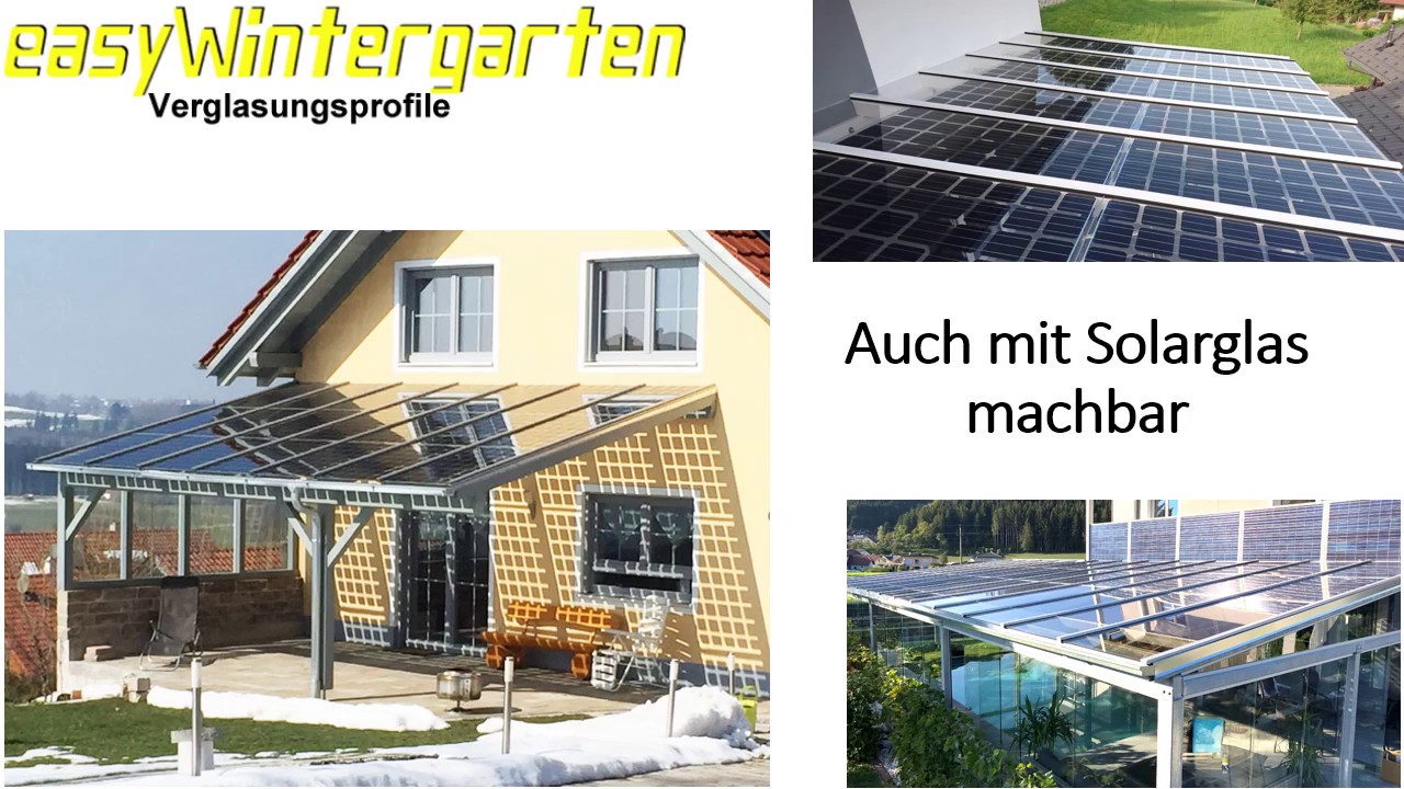 Terrassen&uuml;berdachung selber bauen, mit Glas oder Solarglas einlage