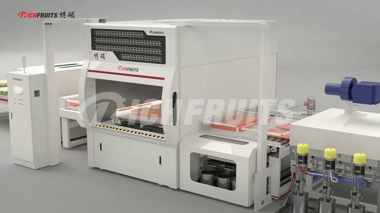 Reciprocating sprayer auto spray paint machine solution for wooden furniture cabinet doors flooring
