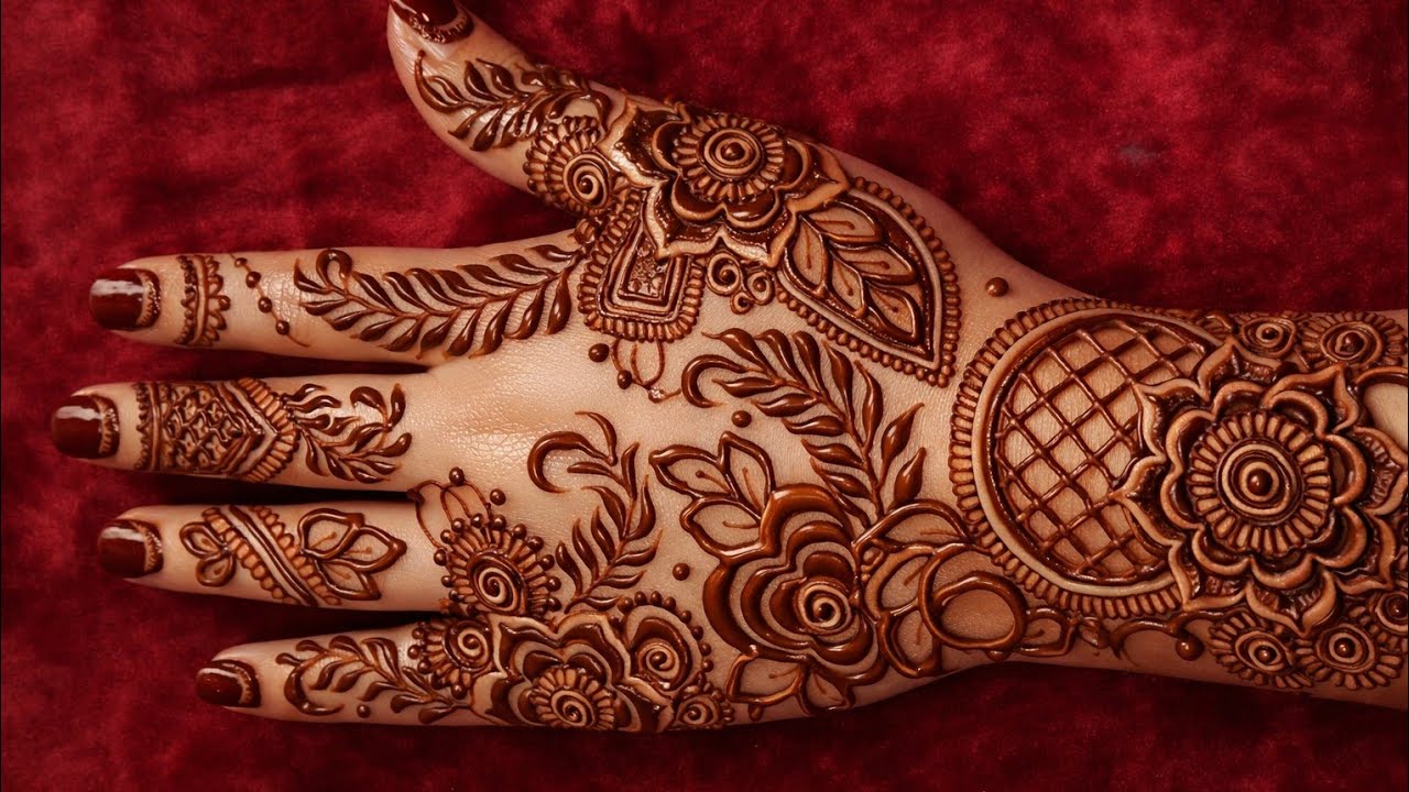 Stunning Gulf Floral +MinimalMehndiHenna Design for Easy Tutorial