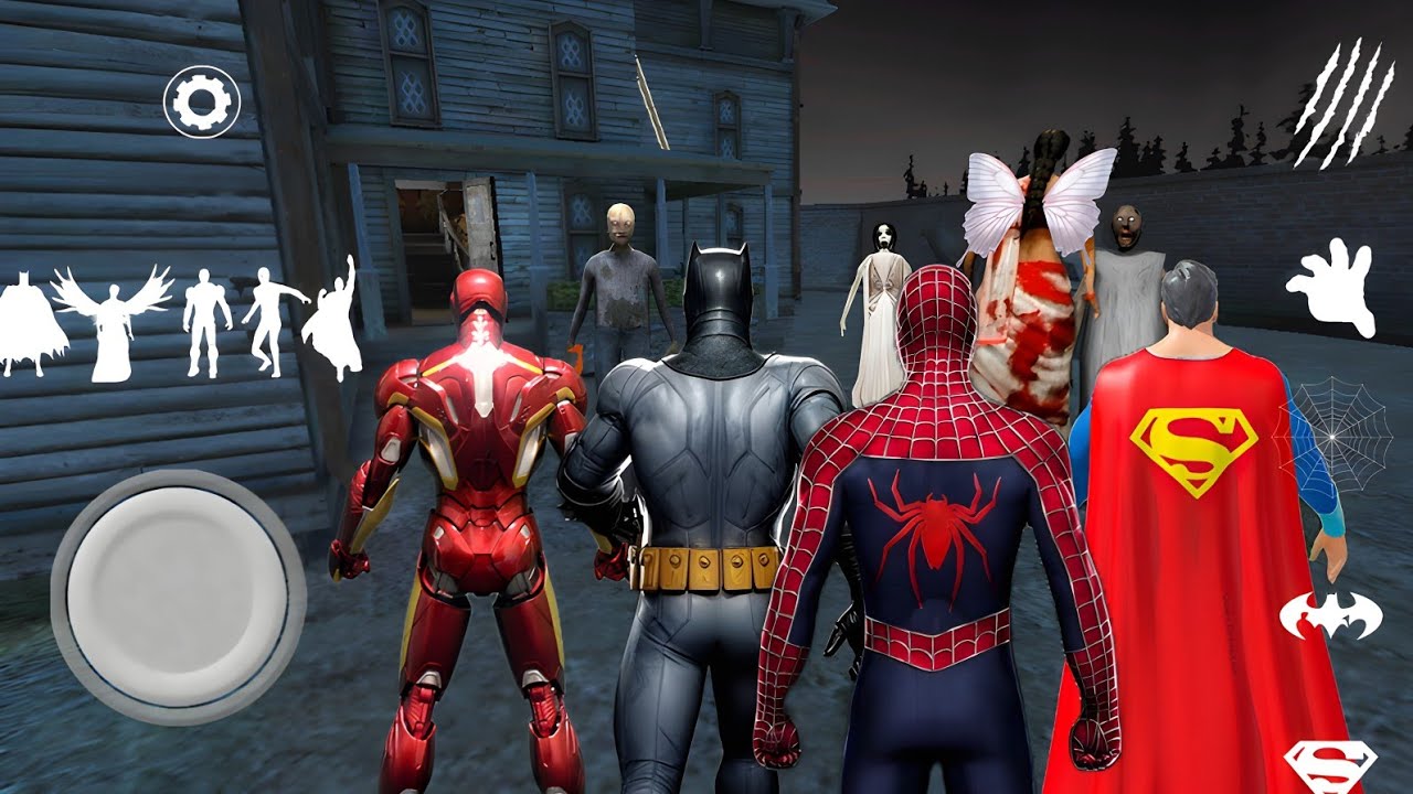 Playing As Superman, Ironman, Spiderman, Batman & Flying Kamla In Granny 3 House 